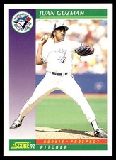 1992 Score Juan Guzman Rookie Toronto Blue Jays #424