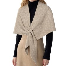 Shawl Wrap Women Pashmina Triangle Cape Knit Sweater Scarf for Taupe Beige