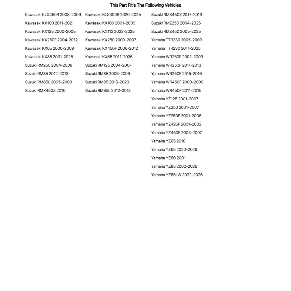 Tusk Folding Brake Lever Black For Yamaha YZ85 2002-2026 — 第 2/2 张图片