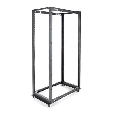 StarTech.com 42 HE Tiefenverstellbarer offener Rahmen 4-Pfosten-Server-Rack-Schrank   flach P