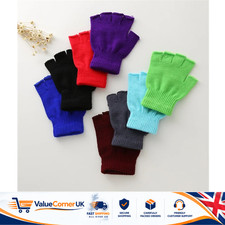 Ladies Thermal Fingerless Gloves Knitted Warm Winter Half Finger Gloves Women