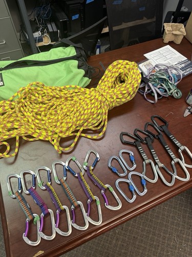 Complete Climbing Kit - Sterling Rope, Quickdraws, Carabiners - Used Once (2020