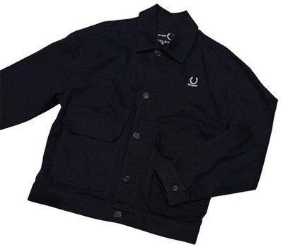 RAF SIMONS x Fred Perry Black Jacket L Vintage Rare Collab Herren 36