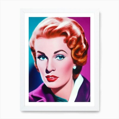 Maureen O'Hara Pop Movies Art Movie Framed Wall Art Poster Canvas Print Picture
