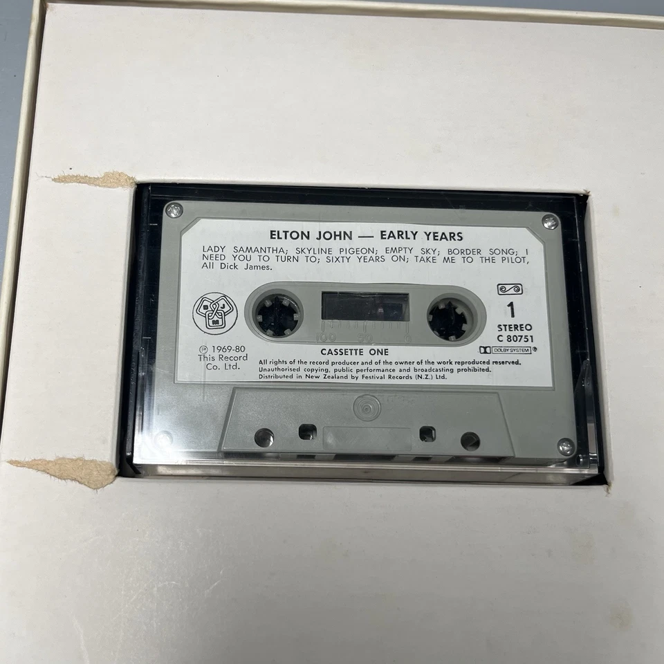 1979 Limited Edition ELTON JOHN 5 cassette tape set with box / poster / blurb - Image 4 of 4