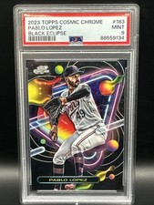 2023 Topps Chrome Cosmic Pablo Lopez #183 Twins - Black Eclipse 03/10 PSA MINT-9