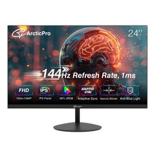 24inch Computer Monitor, FHD 1080p, 144Hz Office and Gaming Monitor, IPS,