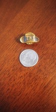 1960's LBJ Stetson Hat Brass Pinback Lyndon Baines Johnson Metal Hat Lapel Pin