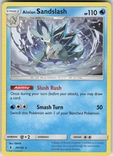 Pokemon Alolan Sandslash Rare SM - Guardians Rising 20/145 NM