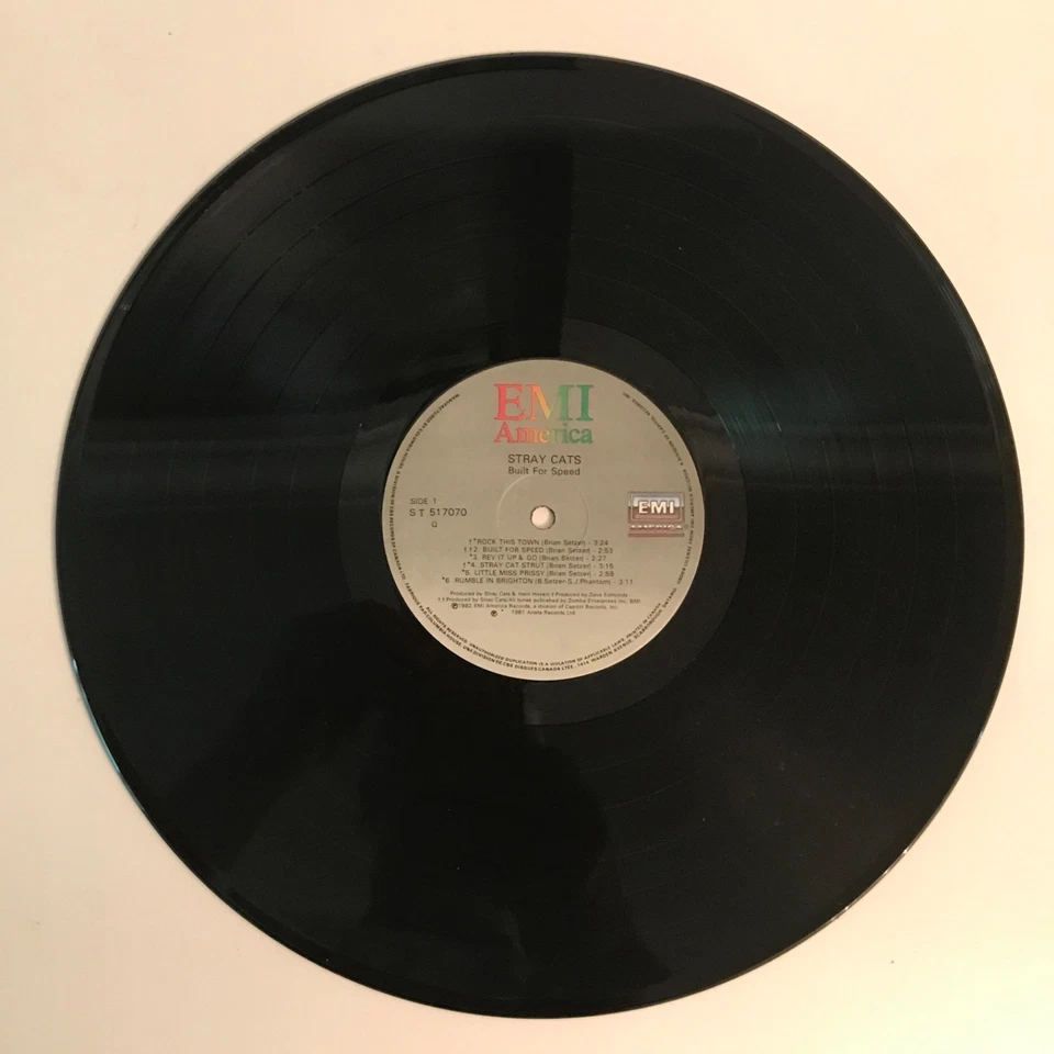 Stray Cats Built For Speed Vinyl LP EMI 1982 Rockabilly Brian Setzer Best Of - Image 3 of 4
