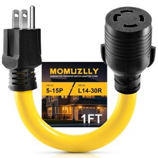 NEMA 5-15P Male to L14-30R Female Power Adapter Cord, 3 Prong Household 15Amp...