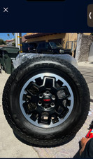 Four 2025 Trd Off-road Premium Falcon Wildpeak 18-in Matte-black Wheels Tires