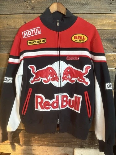 Red Bull Racing Jacket Ducati Motul Michelin Embroidered Patch Zip Moto Medium - product listing photo
