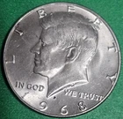 1968 D Kennedy Half Dollar 40% Silver AU PLUS Gem US Coins 50c  *Free Shipping*
