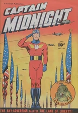 Captain Midnight Vintage Comic Book Poster Premium Photo REPRINT Art 4 Sizes