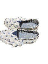 Toms Classics Natural Roque Tiny Toddler Slip On Casual Canvas Flat Shoes 7.5