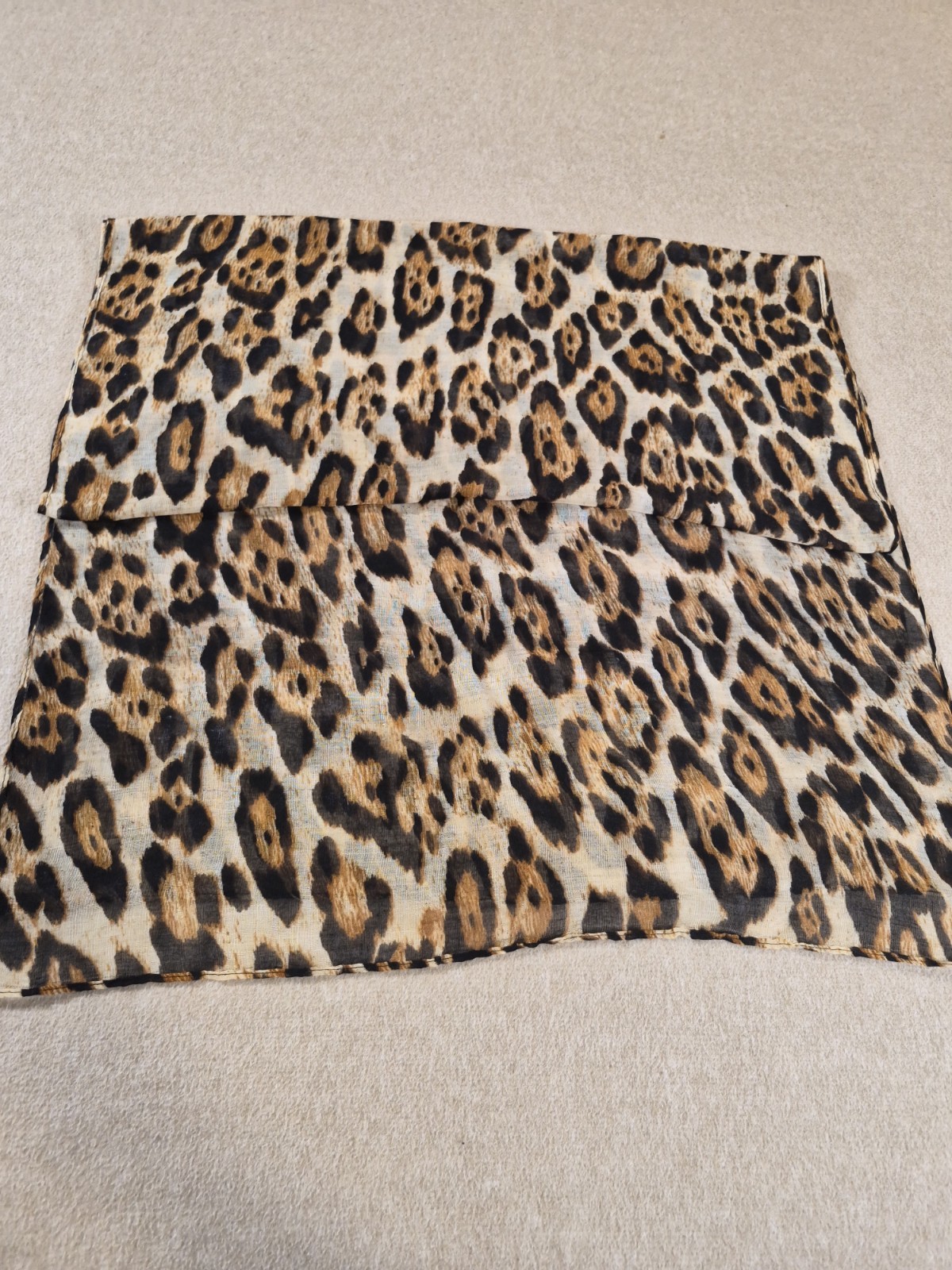 Leopard Print Scarf 100% Polyester Lightweight Fa… - image 1