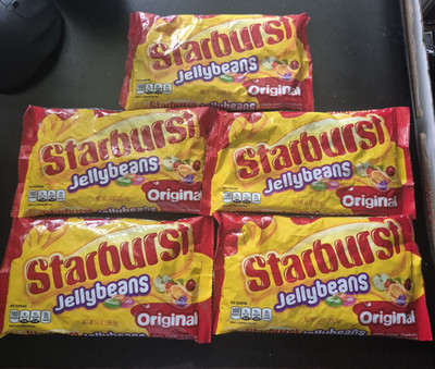 Starburst Original Jellybeans 5 Pack, 14oz Each, Cherry Strawberry Apple Grape