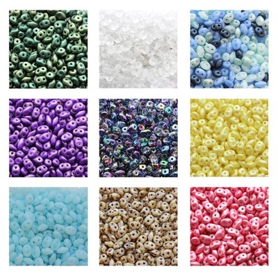 Matubo Superduo  Pressperlen Tschechisches Glas 2,5 x 5 mm Größe 22,5 g...