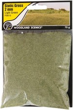 Woodland Scenics FS615 Static Grass 2mm Light Green