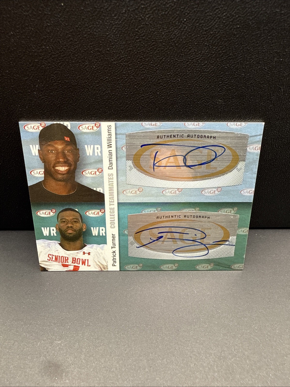 2010 SAGE Squared #A20 Damian Williams Patrick Turner RC Dual AUTO