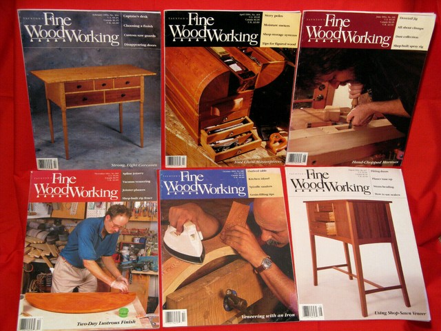 6 Fine Woodworking Magazines Back Issues Lot 1994 Complete 