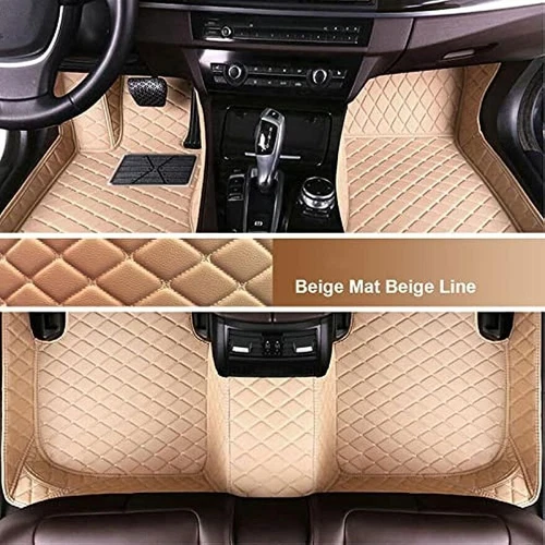 Alfombrillas coche cuero impermeables de lujo para Peugeot 5008, 508 forro automático - Imagen 7 de 44