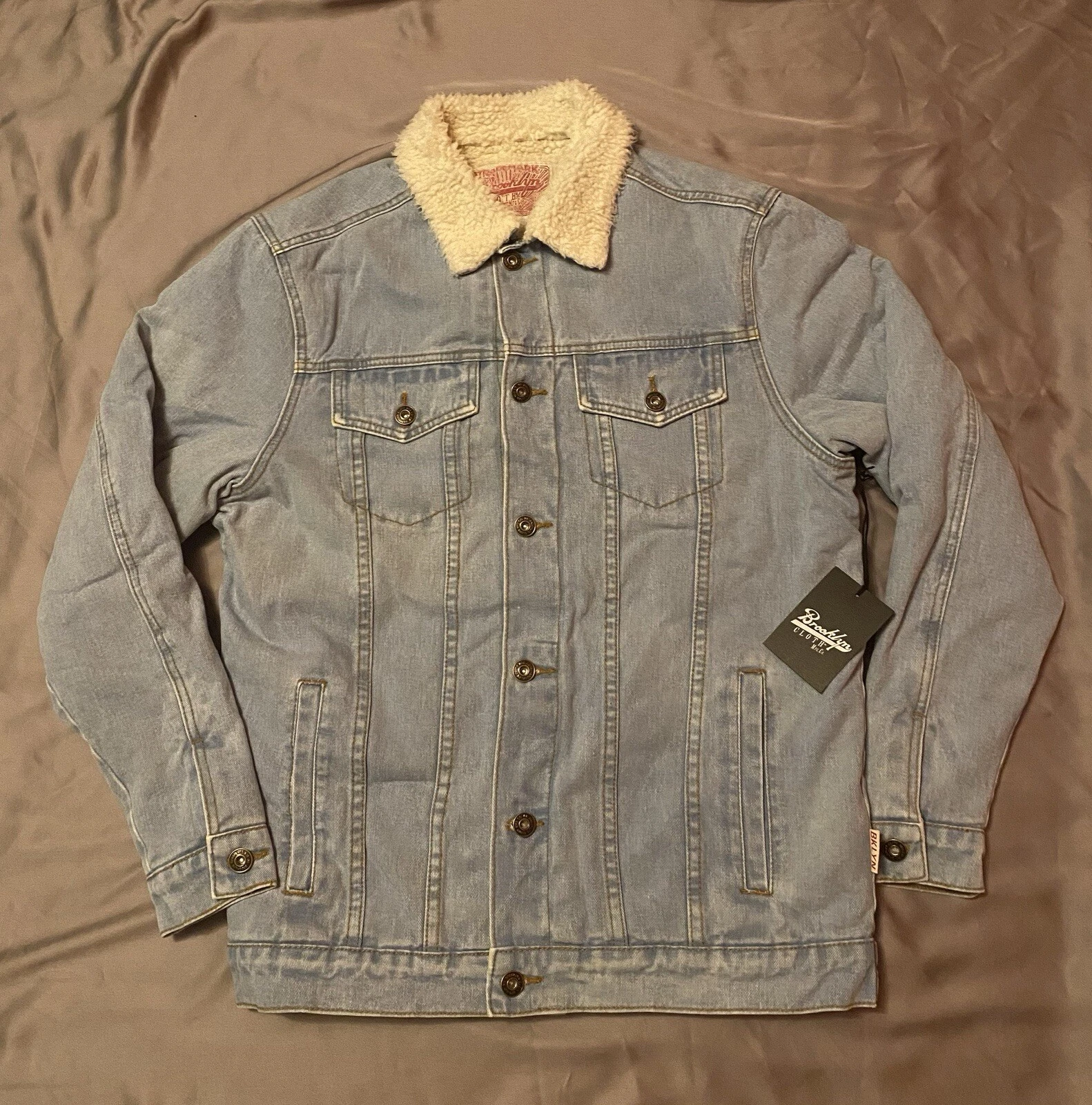 *NEW* Brooklyn Cloth Sherpa Lined Denim Jacket Men's, S