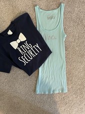 Victoria s Secret I DO Wedding Rhinestone Bling Ribbed Tank Top S Ring Security