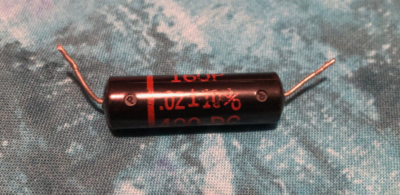 VINTAGE SPRAGUE BLACK BEAUTY CAPACITOR .022uf@400V- MYLAR- 68-'71