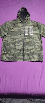 Independent Trading Co. Full Zip Hooded camo big lettering logos