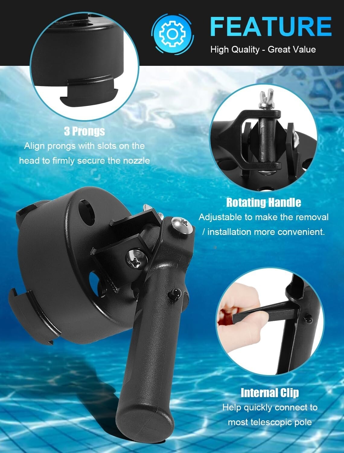 for Paramount PCC2000 Large Pop Up Plastic Head Nozzle PV3 Tool 004-552-5440-00