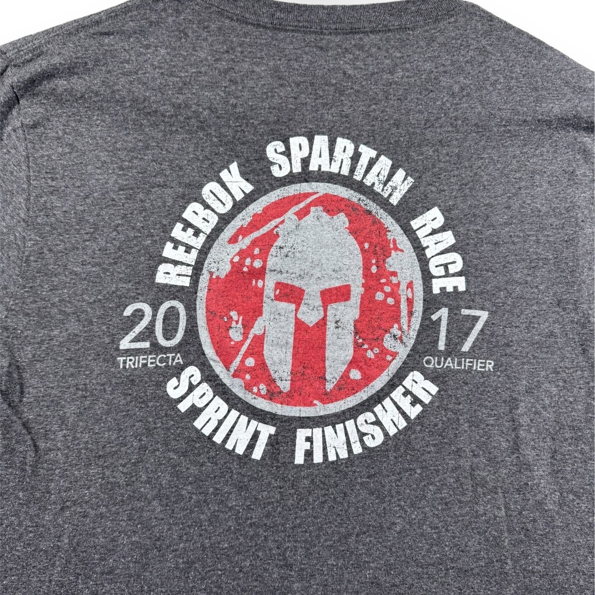 Reebok Spartan Race 2017 Sprint Finisher Dark Gray T-Shirt Size S