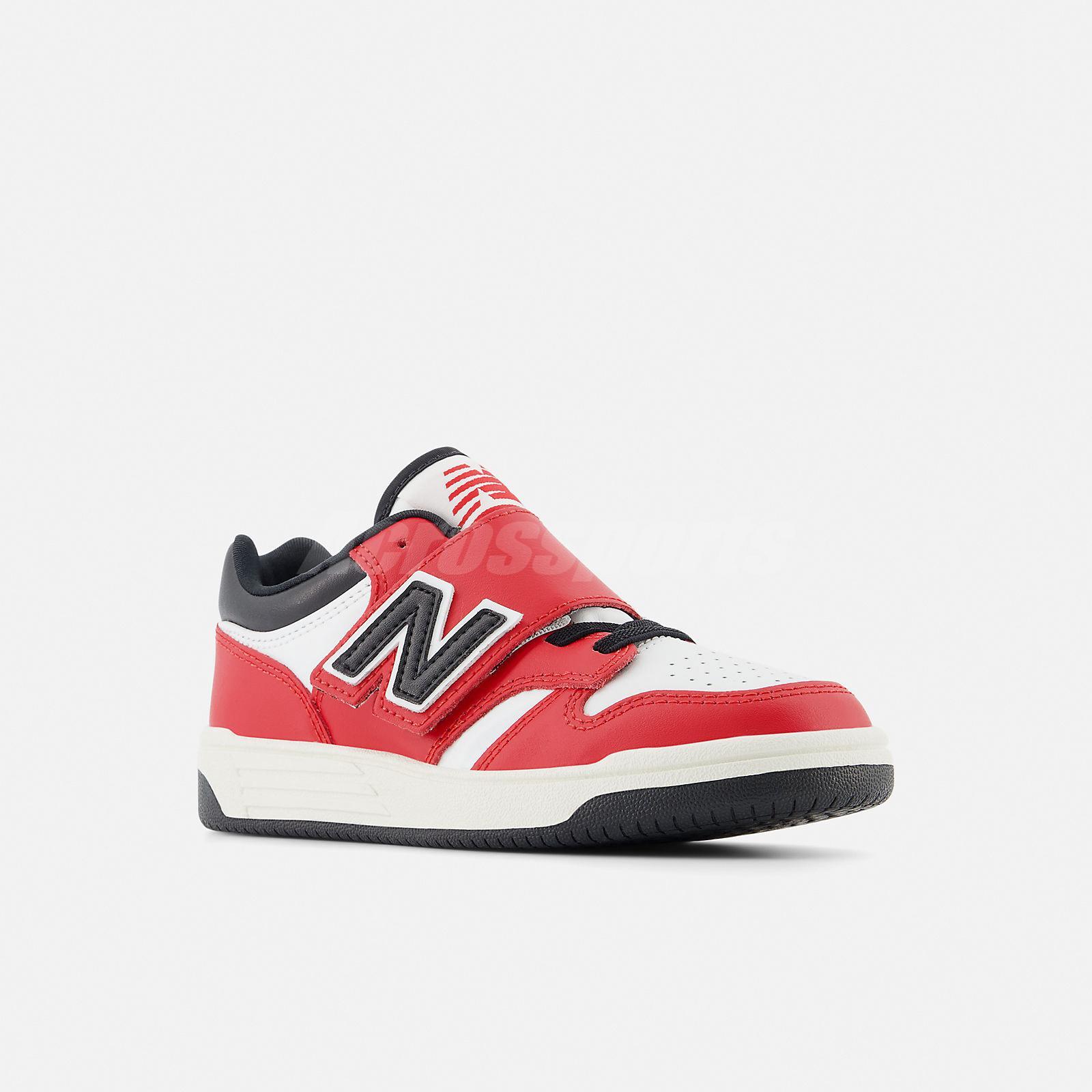 New Balance BB 480 Low Wide NB Красный, белый, черный Для детей дошкольного возраста, повседневный PHB480TT-W