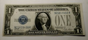1928 A Silver Certificate Funny Back Miss Alignment BIG ERROR on Front and Back.