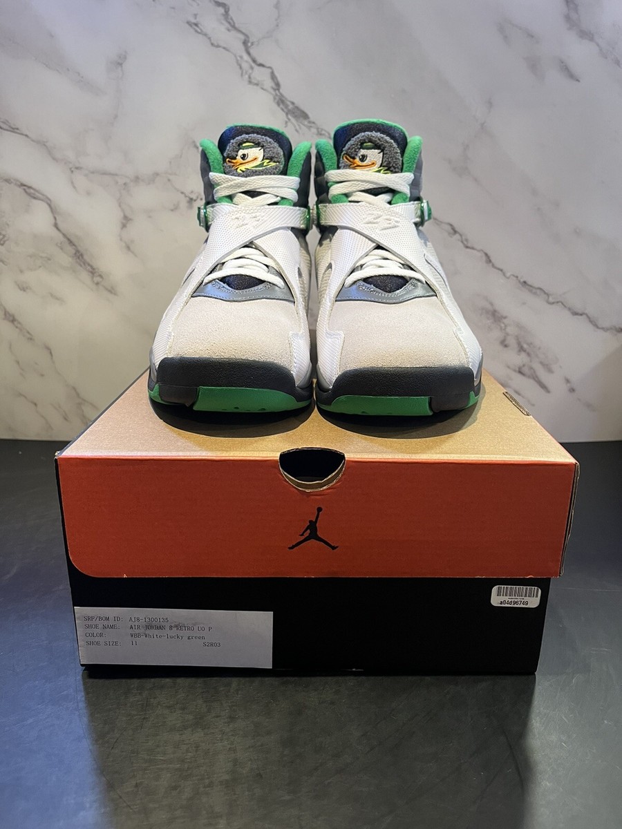 Nike Air Jordan Retro 8 University Of Oregon PE, 'Pure Platinum
