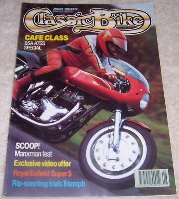 Classic Bike Magazine August 1990 Motorcycle Cafe Class BSA A7SS Special