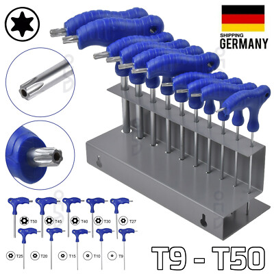 Torx-Schraubendreher Typ T9-T50 Quergriff Seitenantrieb Schraubenzieher T-Griff