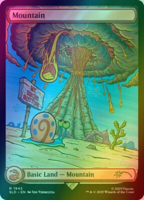 Mountain Full Art FOIL Bikini Bottom - Secret Lair SpongeBob SLD 1942 EN NM