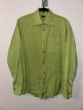 Paul Smith Men’s Button Up Shirt Green Checkered Sz 16 / 41