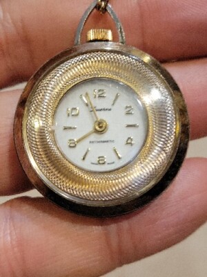 Antique Estate Vintage Lucerne Watch Necklace Pendant Swiss