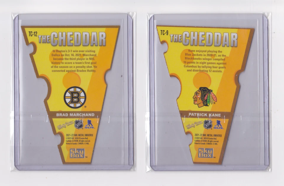 2021-22 SKYBOX NHL METAL UNIVERSE THE CHEDDAR INSERT - DROP DOWN LIST - Image 4 of 4