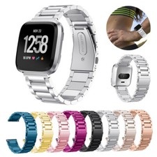 Metal Strap Stainless Steel Watch Wrist Band For Fitbit Versa / Versa 2/ Lite
