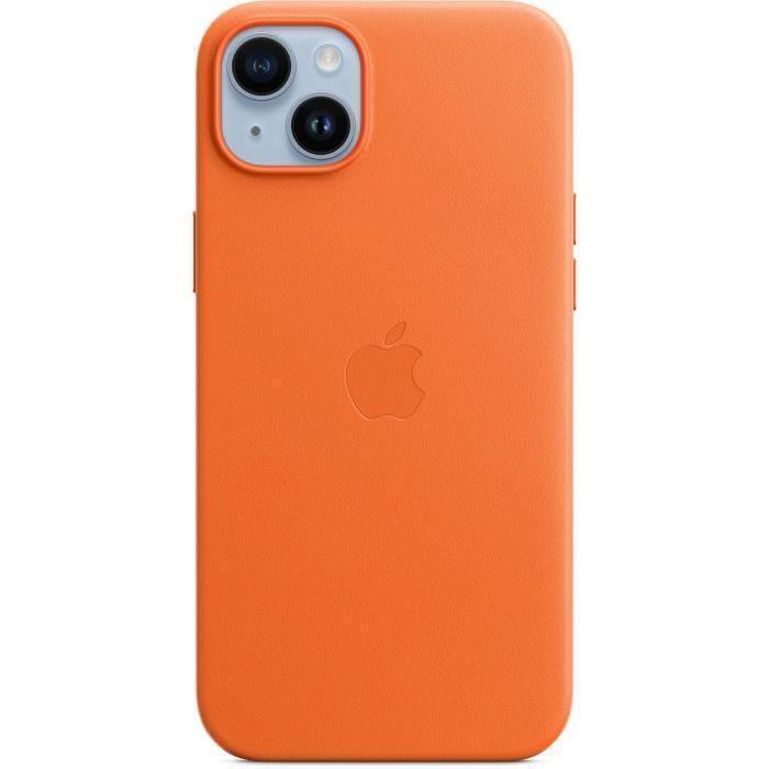 Apple Orange Coque En Cuir Avec Magsafe Pour Iphone 14 Plus - Image 2