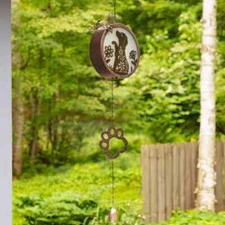 Pretty Cat Solar Chime Garden Accessory - Lights Up at Night