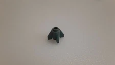Lego Parts - Brick, Round 1x1 With Fins (#4588) - Dark Bluish Gray - (1)