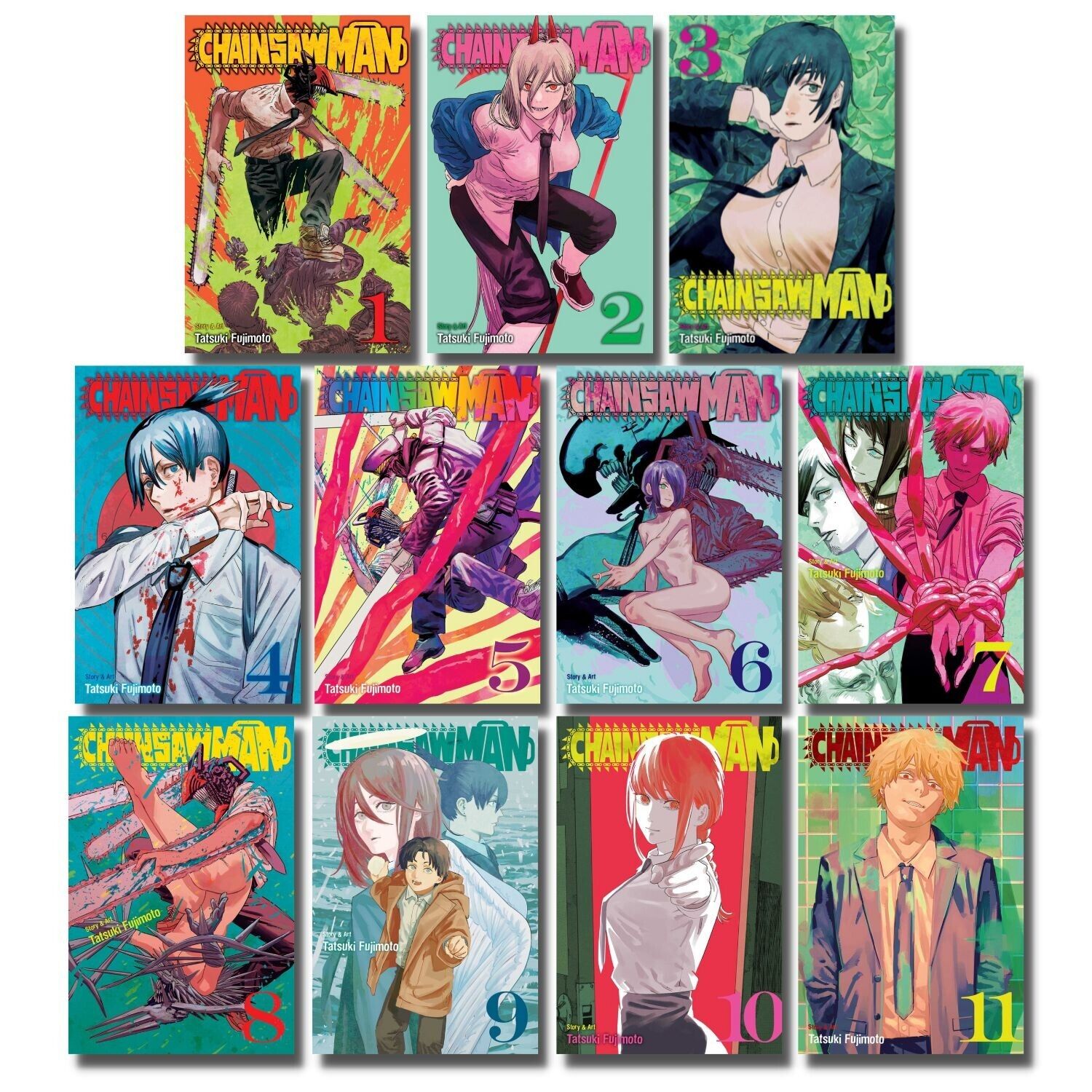 Chainsaw Man Manga Volume 1-11 English Version Viz Media