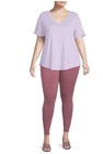 Terra and Sky Women’s Mauve Double Wide Waistband Soft Leggings 1X (16W-18W) NWT — photo 5
