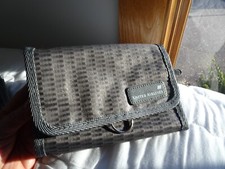 VINTAGE UNITED AIRLINES TOILETRIES BAG - 7" X 14"-2 ZIPPER & I SNAP POCKET