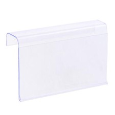 30 Stück Etikettenhalter L-Form 80x50mm durchsichtiger Kunststoff für Drahtregal